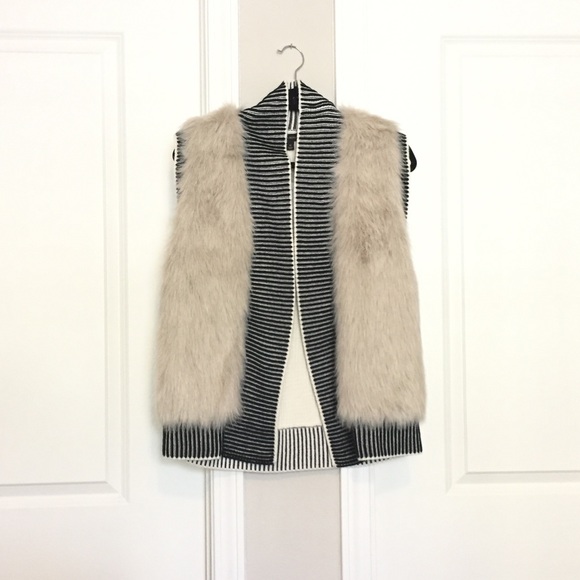 Banana Republic Jackets & Blazers - Banana Republic Fur/Knit Vest - M (NWT)